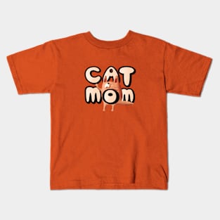 Red Cat Mom Kids T-Shirt